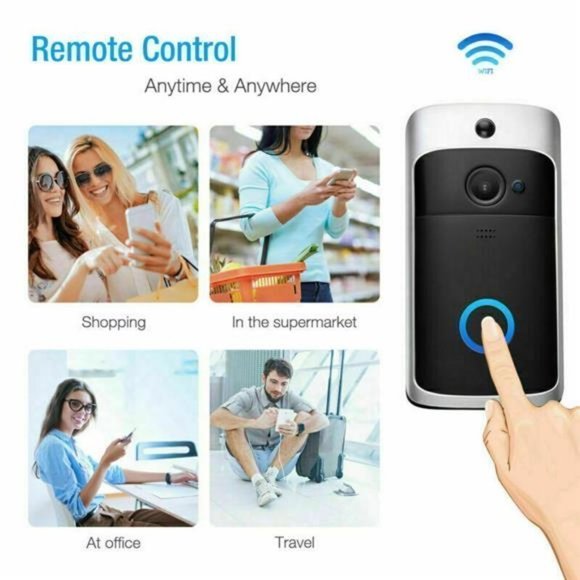 Smart Wireless WiFi Ring Doorbell Security Intercom Video Camera Door Bell Chime - Picture 3 of 7